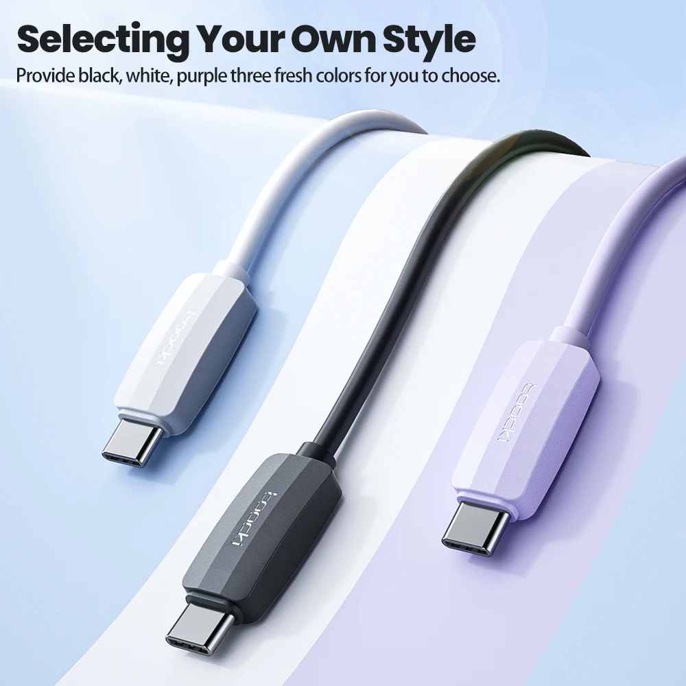 Toocki-Cable USB C de silicona 3A, Cable de carga rápida USB A a tipo C para teléfono móvil Xiaomi Samsumg Huawei POCO - imagen 5