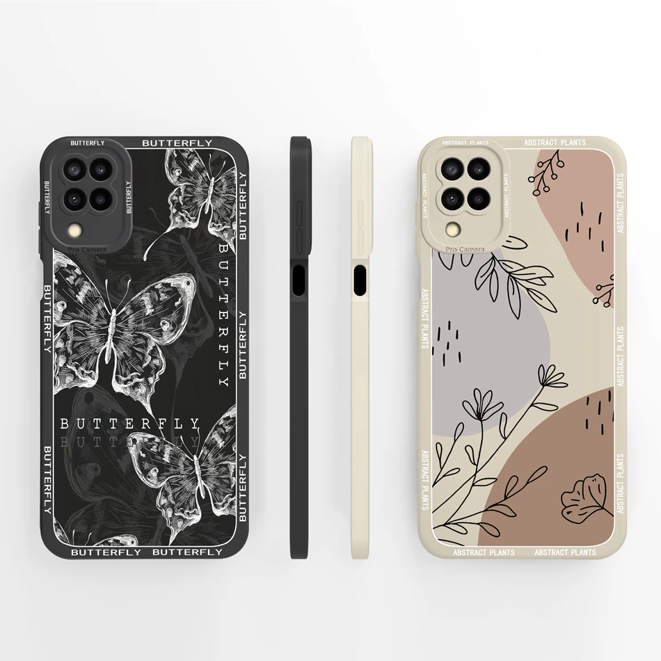 Funda de teléfono para Samsung Galaxy A12 M12 F12, protección completa creativa, fundas de silicona líquida suave y lisa, funda trasera para Samsung A 12 - imagen 3