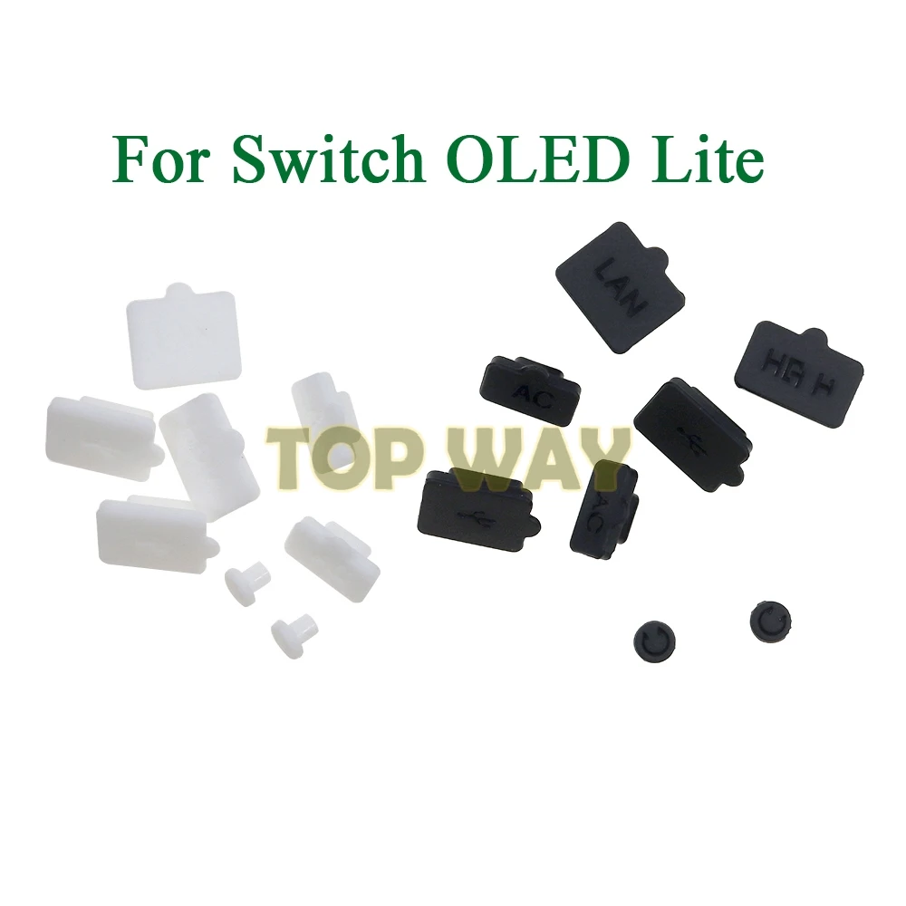 20 juegos para Nintendo Switch OLED tapón antipolvo de silicona cubierta a prueba de polvo tapón a prueba de polvo para consola Switch Lite antipolvo