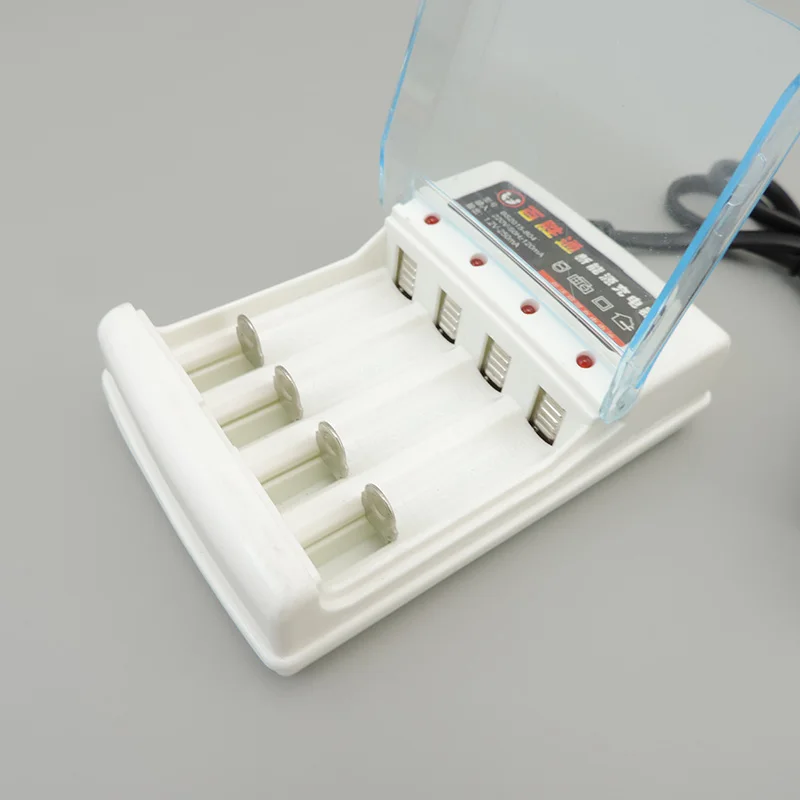 Cargador de batería AA/AAA, 4 ranuras, 220V, para batería recargable de 1,2 V, cargador rápido con cubierta, adaptador de protección, accesorio Q1 - imagen 3