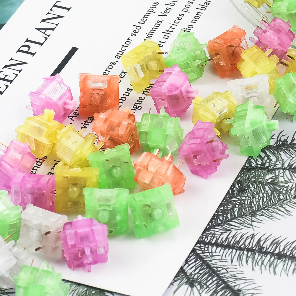 Interruptor lineal y táctil MMD serie de tinta interruptor de teclado mecánico púrpura/naranja/verde/amarillo interruptor de 5 pines personalización HIFI - imagen 5