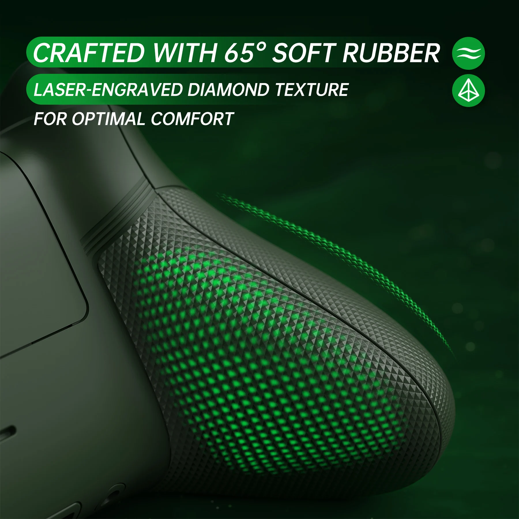 eXtremeRate para controlador Xbox Core, juego completo de carcasa, botones, manijas y funda con placa trasera, Carnaval oscuro - imagen 5