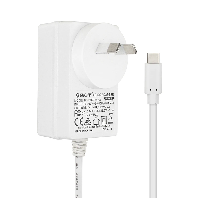 Raspberry Pi 5 PD 27W fuente de alimentación 5,1 V 5A AU enchufe para Australia Nueva Zelanda adaptador de corriente para RPI 5 / Orange Pi 5 Pro - imagen 4