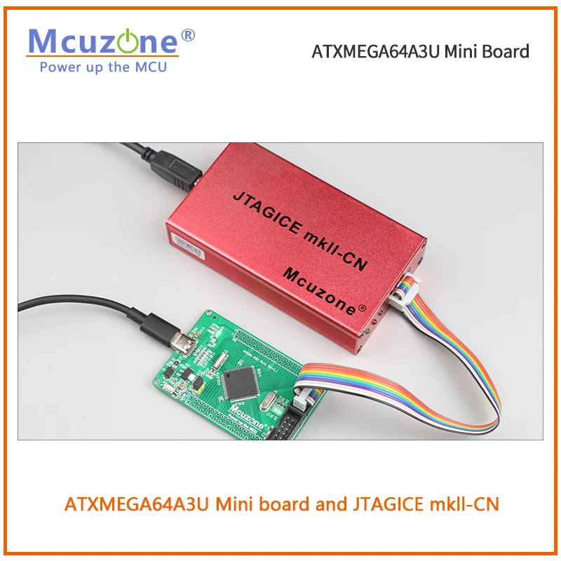 Mini placa ATxmega64A3U, programa USB PDI JTAG, XMEGA64A3 U 64A3U, AVR ATMEL MICROCHIP 7UART - imagen 5