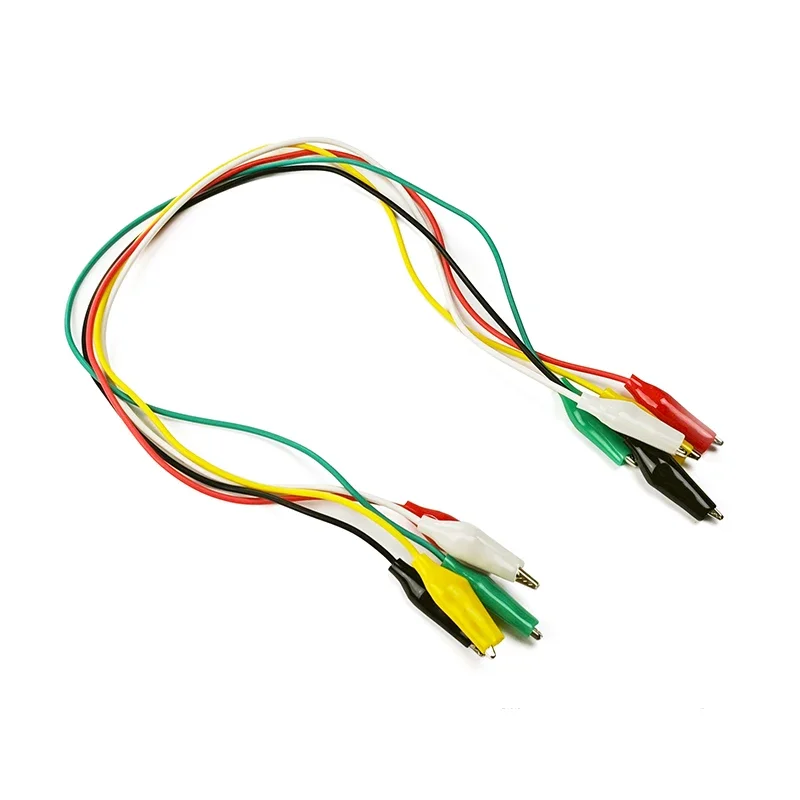 Pinzas de cocodrilo de piezas para cables de prueba eléctrica, Clip de cucaracha, cable de puente y abrazaderas de batería de coche, pinza de cocodrilo de doble punta, 10 Uds.