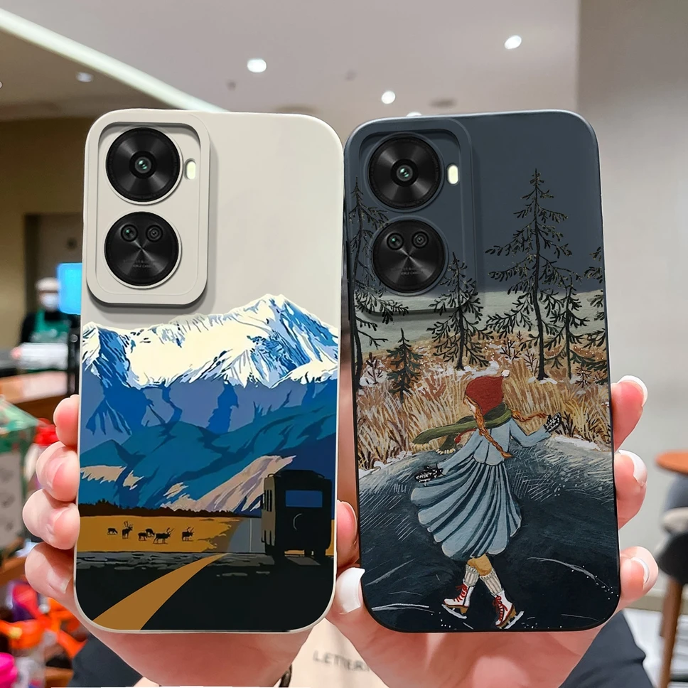 Para Huawei Nova 12 SE Funda moda bonita dulce chica suave silicona líquida antideslizante a prueba de golpes Funda protectora trasera del teléfono - imagen 2