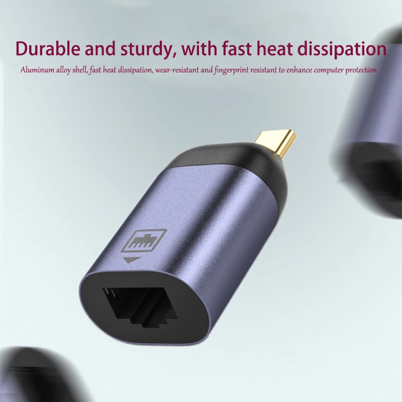 Adaptador convertidor USB tipo C 3,1 RJ45 LAN Ethernet USBC a 100/1000M Gigabit enchufe de red cable externo para MacBook Win 7/8/10 - imagen 5