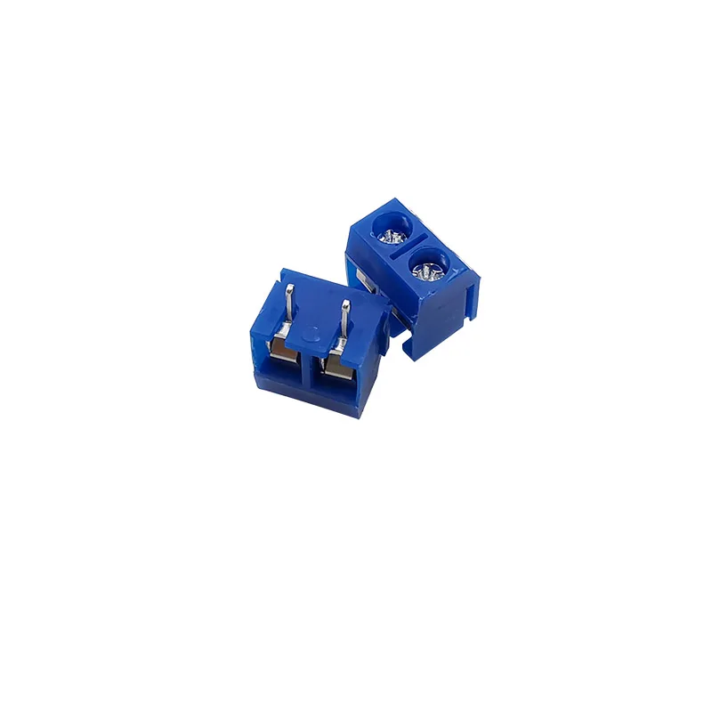 Conector de bloque de terminales de tornillo PCB, 10 piezas de paso, 5,0mm, 2/3/4 Pines, color azul, recto - imagen 3