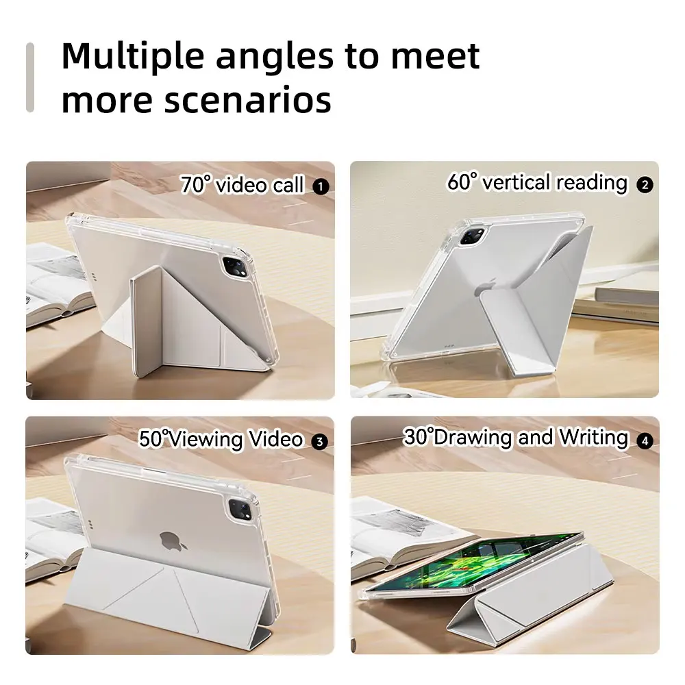 Para iPad Air 5 funda 2024 Air 6 11 iPad Pro 11 12,9 13 10 Gen 10,2 9th 8th 6th 5th 9,7 pulgadas Mini 7 6 funda inteligente con portalápices - imagen 5