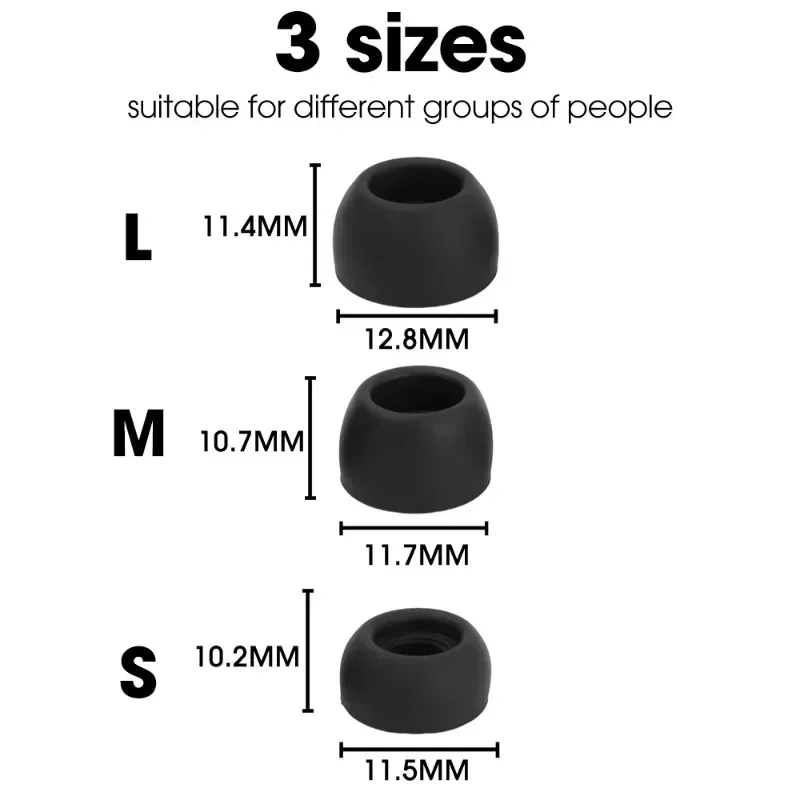 Almohadillas de silicona suave para Samsung Galaxy Buds Pro, accesorios para auriculares, almohadillas de repuesto para auriculares, tamaño L, M, S - imagen 5