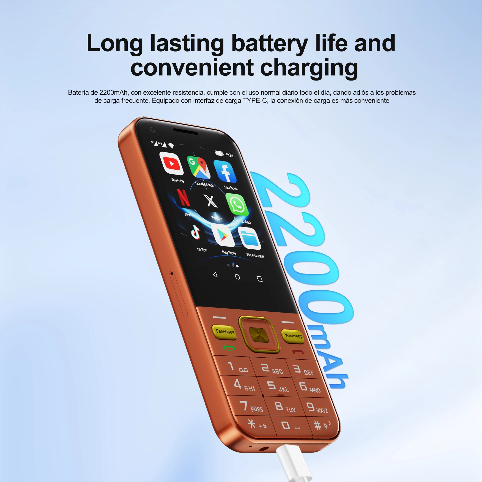 SERVO F7 Ultra 4G botón Smartphone sistema Android 2GB RAM 16GB ROM WhatsAPP WiFi Hotspot FM 2,8 "pantalla táctil 2 SIM teléfono inteligente - imagen 4