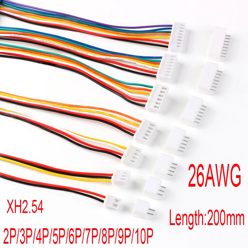 10 Uds 2,0 2,54 JST/PH/XH JST PH2.0 XH2.54 2,0 MM 2,54 MM conector macho hembra con Cable 2/3/4/5/6/7/8/P Pin Terminal de Cable - imagen 2
