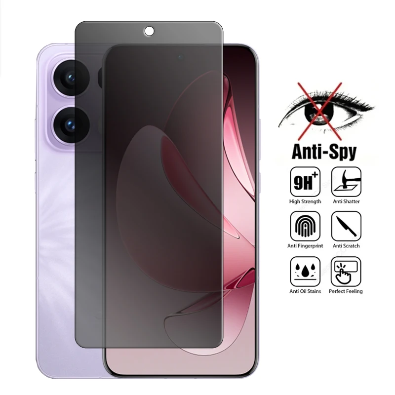 Para OPPO Reno13 F vidrio para OPPO Reno13 F 5G 4G vidrio templado pegamento completo Anti-espía Protector de pantalla de privacidad para OPPO Reno13 F - imagen 2