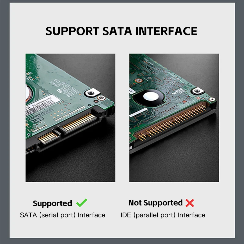 Caja de disco duro externo USB 3,0 HDD, carcasa SATA de plástico de 2,5 pulgadas, transmisión de alta velocidad SSD, soporte para ventana, Mac y Android - imagen 5