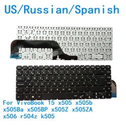 Nuevo teclado en idioma español ruso de EE. UU. para ASUS VivoBook 15 x505 x505b x505Ba x505BP x505Z x505ZA x506 r504z k505