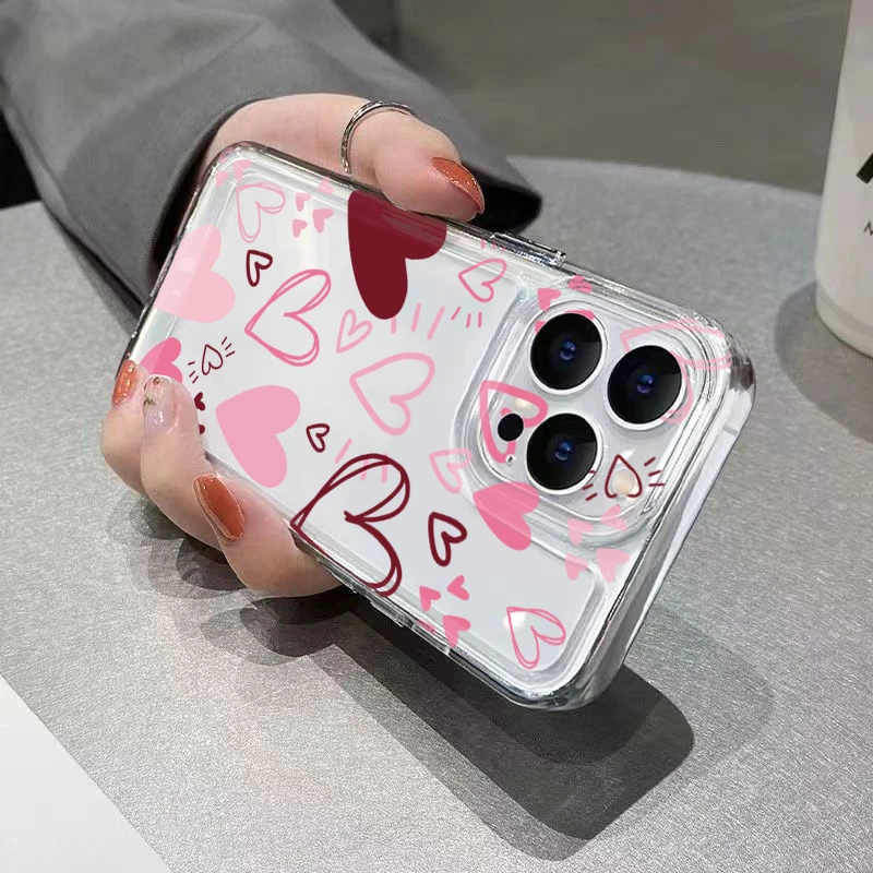 Funda de teléfono con labios y flores rosas y corazón del Día de San Valentín para Samsung Galaxy A36 A35 A34 A33 A55 A16 S25 FE S24 S23 S22 Ultra Plus - imagen 4