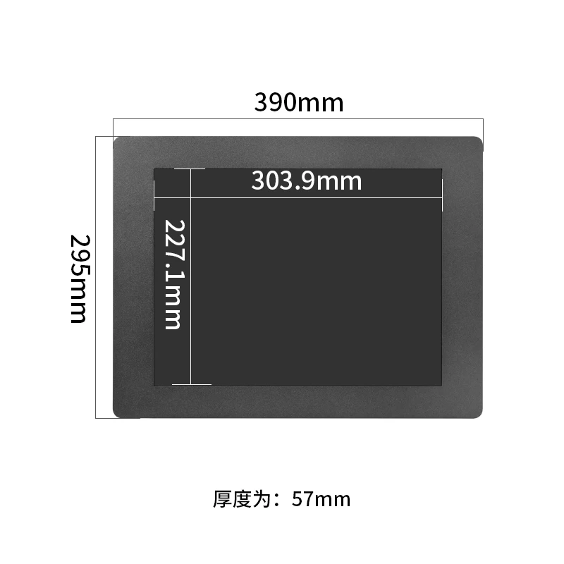 Monitor integrado de montaje en pared, pantalla LCD de grado Industrial de 15 pulgadas, 1024x768, pantalla táctil resistiva/capacitiva - imagen 2