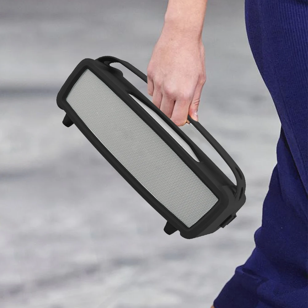 Funda de silicona portátil para viaje, bolsa protectora de transporte, funda protectora de piel para altavoz portátil Bose SoundLink Mini/Mini II - imagen 2