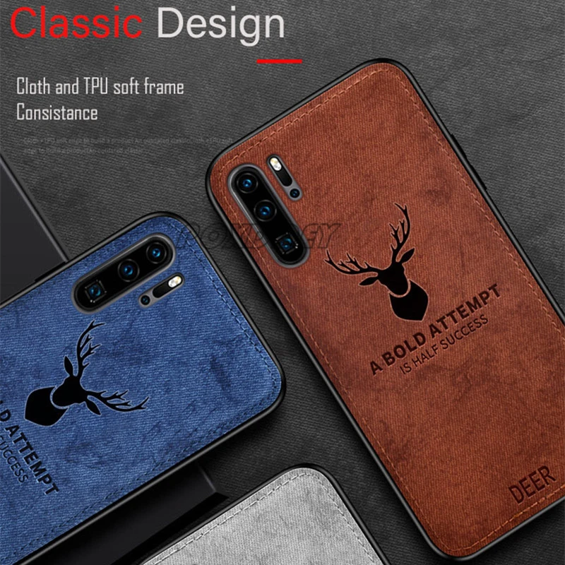 Funda Huawei Honor con logotipo ciervo retro y cordón colgante - imagen 3