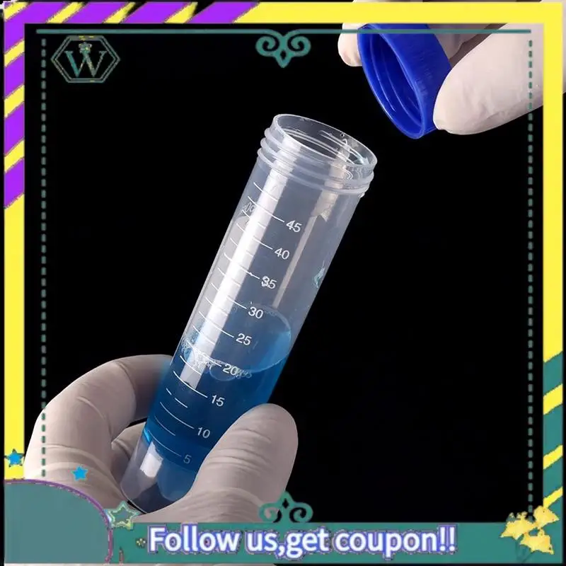 NUEVOS 150 tubos de centrífuga verticales, tubos de ensayo de plástico de 50 ml con tapas de rosca a prueba de fugas, contenedor de polipropileno fácil de usar