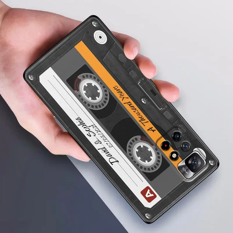 Cinta de casete de música Retro Para Xiaomi, funda NFC para Poco F3, F4, F5 Pro, X3, X4 Pro, GT, X5, M3, M4, M5, M5s, C40, C50, C51, C55 - imagen 4