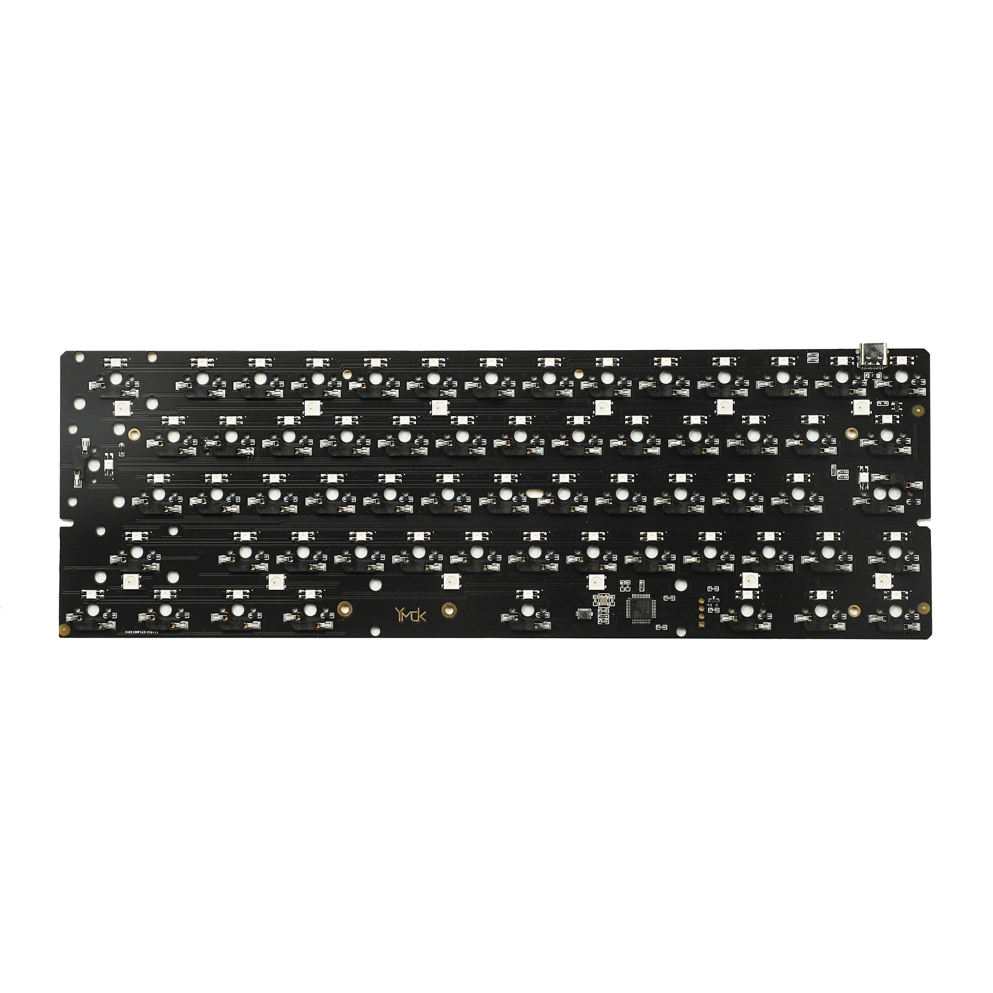 YMDK 60% ISO PCB RGB intercambio en caliente GH60 aluminio anodizado de alto perfil CNC placa PCB Kit para teclado mecánico 60% GH60 - imagen 2