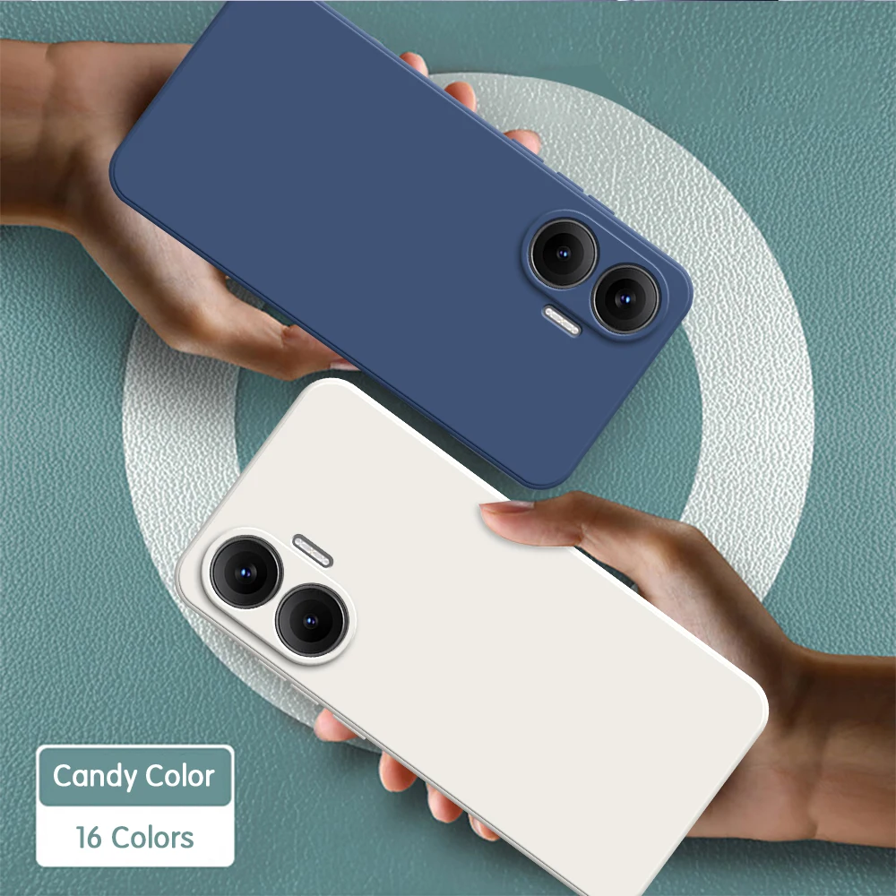 Liquid Silicone Original Phone Case for Redmi Turbo 4 Pro 4Pro 5G 6.83" capa Straight Edge Lens Protection Soft Basic Back Cover - imagen 2