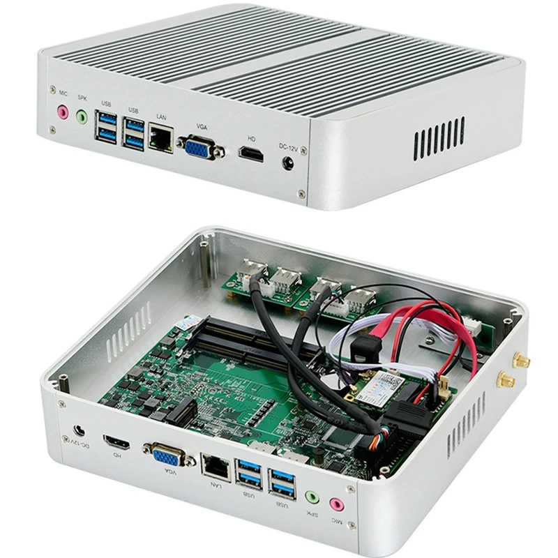 Intel 10Gen mini pc sin ventilador i5-10310U 8. a generación i3-8140U i5-8260u Intel UHD 620 win10 Quad Core 8 hilos DDR4 2400 2666 NAS - imagen 3