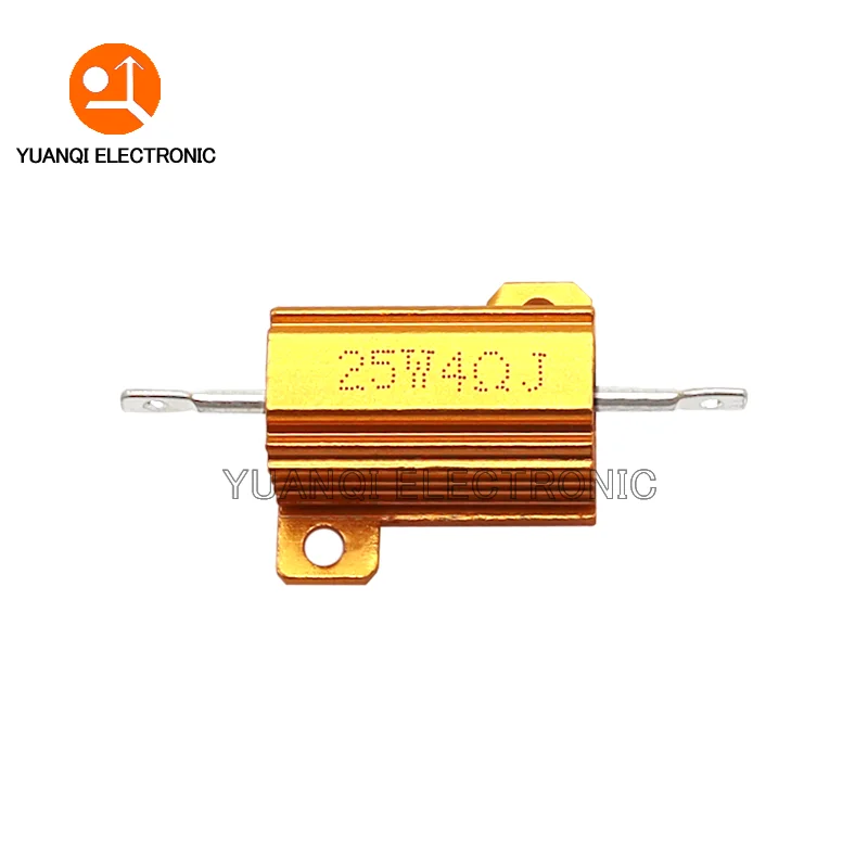 Resistencia bobinada de carcasa metálica de aluminio RX24 de 25W 0.01R - 30K 0.05R 0.15R 1R 2R 4R 5R 6R 8R 10R 50R 250R 500R 1K ohm