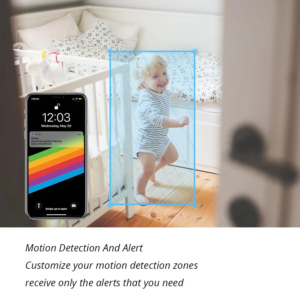 Cámara IP Wifi 2,8mm videovigilancia interior hogar CCTV Video Camara Audio bidireccional protección de seguridad CamHi CamHipro Wi-Fi Cam - imagen 3