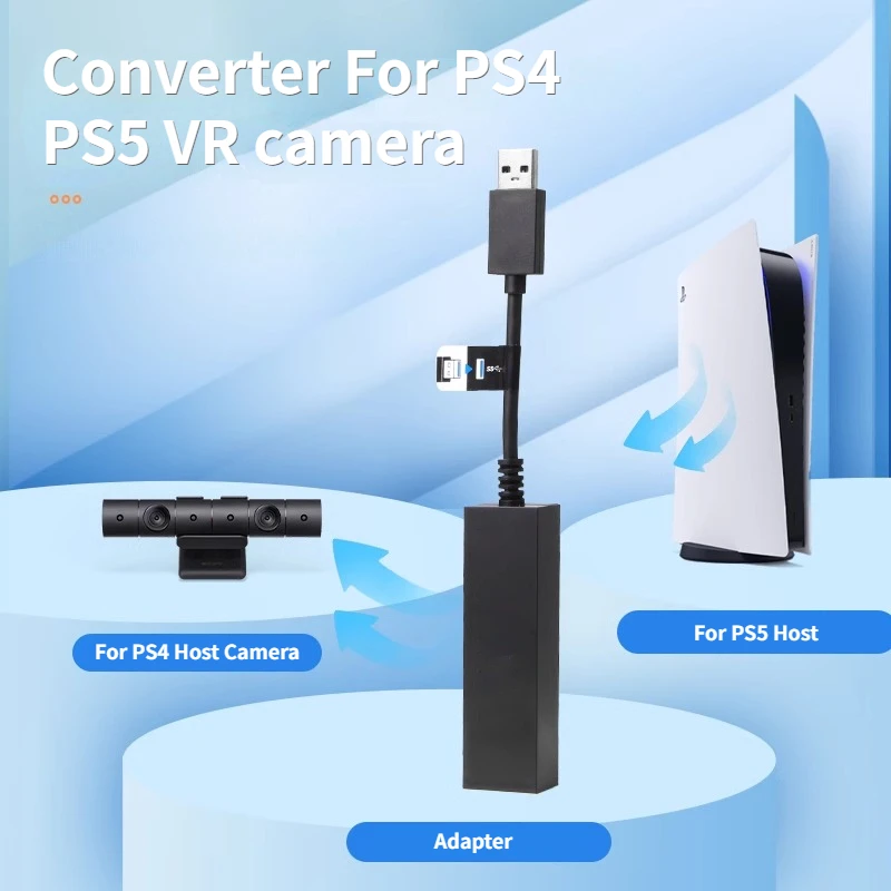 Cable convertidor de calidad Original adecuado para Sony PS5 VR Game PS4, Cable de conversión de cámara adecuado para juego PSVR - imagen 2