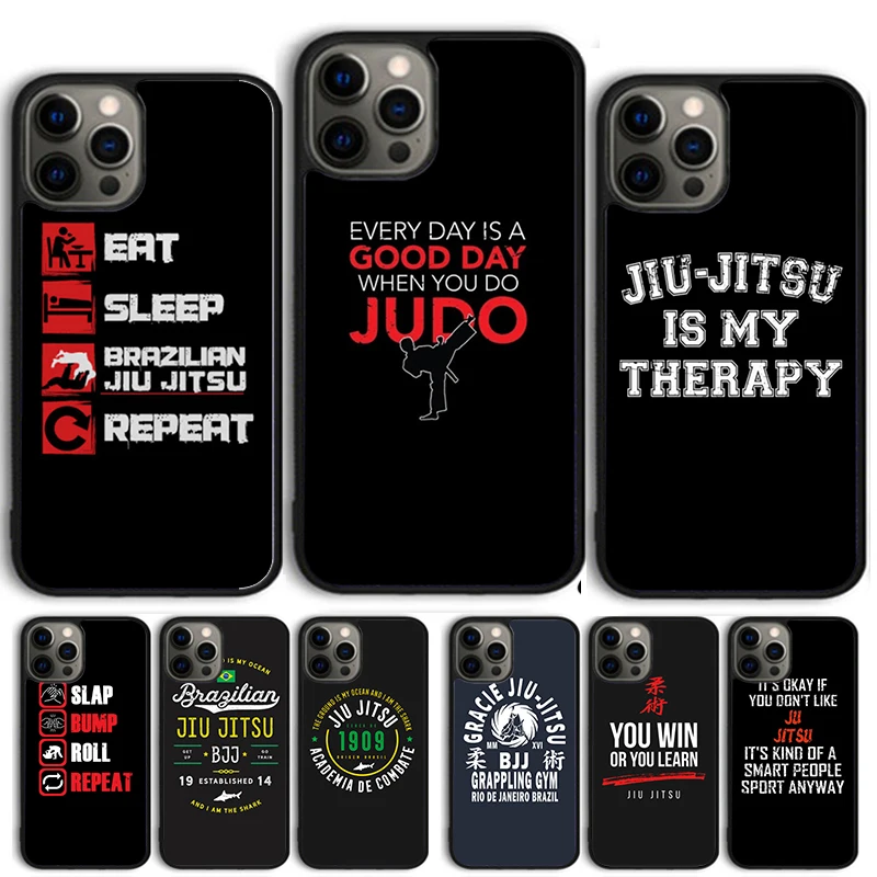 Eat Sleep-funda de teléfono brasileño Jiu Jitsu repetida para iPhone 17 Air 16 15 14 11 12 13 Pro MAX Plus