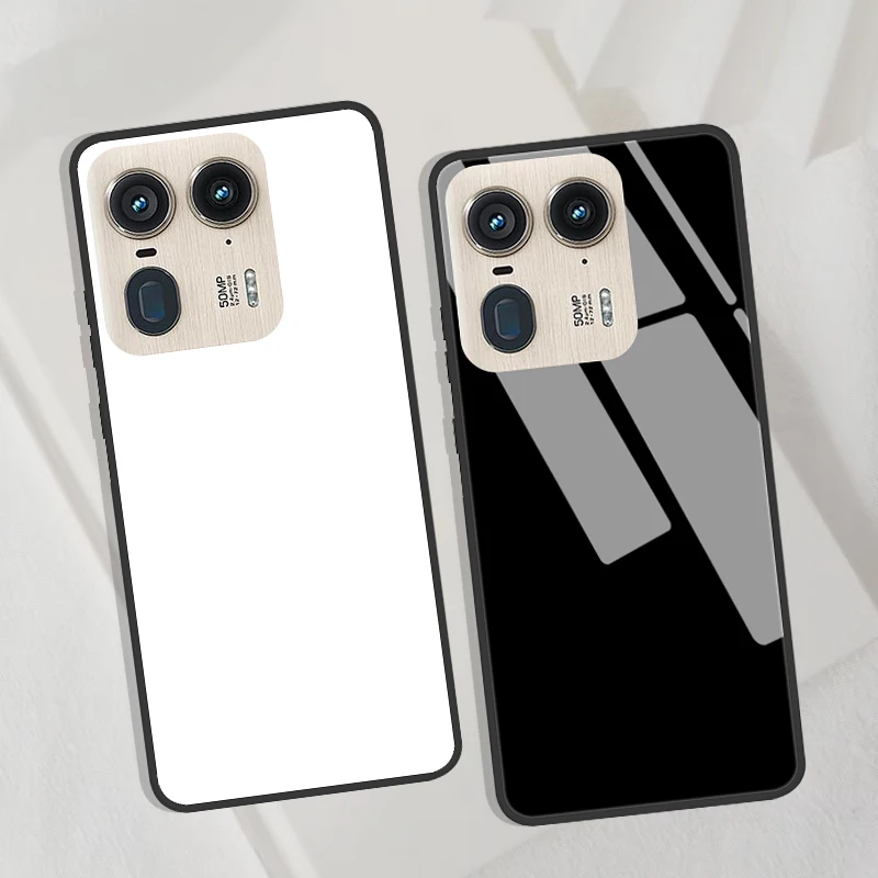 Para Motorola Edge 50 Ultra funda de vidrio templado para Moto Edge 50 Fusion Edge50 Pro parachoques trasero duro para Edge 50Ultra