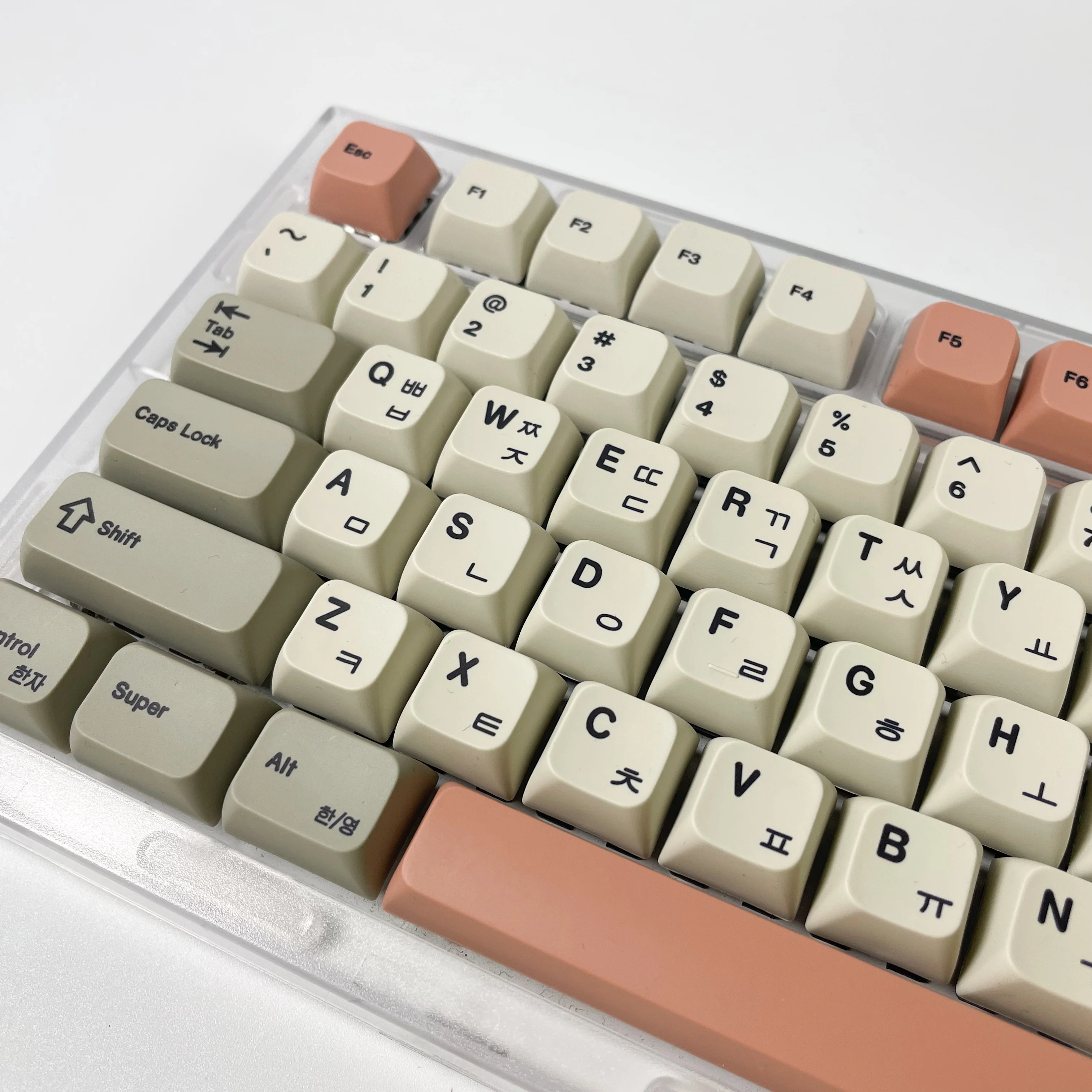 XDA PBT Keycaps coreano inglés ruso japonés 9009 Set tinte Sub Keycap para Cherry Mx Switch Teclado mecánico 61 75 82 98 teclas