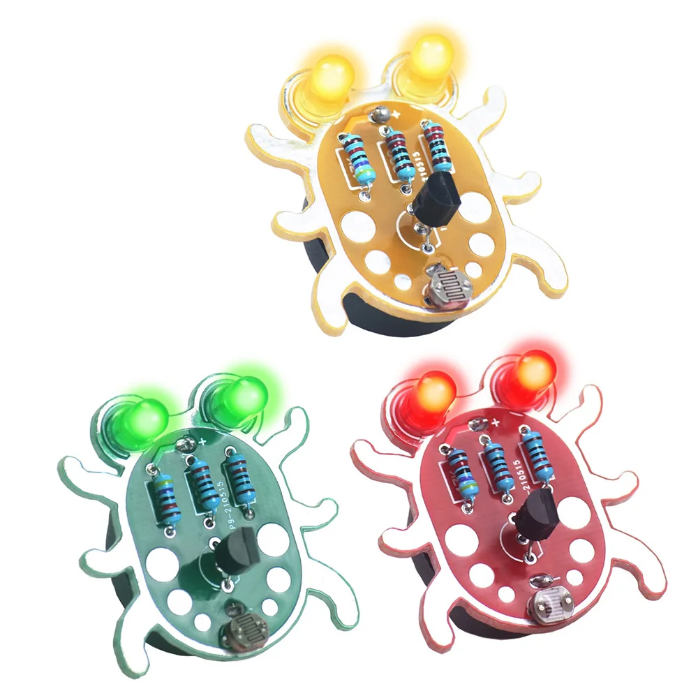 Kit electrónico Diy Weevil Eye principiante aprender a soldar Kit divertido regalo hecho a mano apto para experimentos estudiantes interacción entre padres e hijos - imagen 2