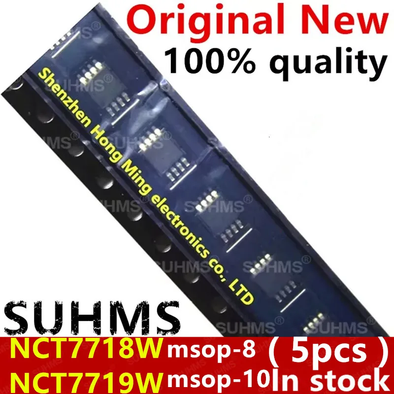 (5 piezas) 100% nuevo NCT7718W 7718W Msop-8 NCT7719W 7719W Msop-10
