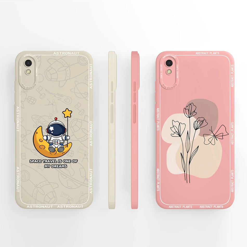 Funda de silicona líquida para móvil, carcasa de protección completa para Redmi 9 9C 9A, Funda trasera antideslizante para Xiaomi Redmi9 9 A C - imagen 3