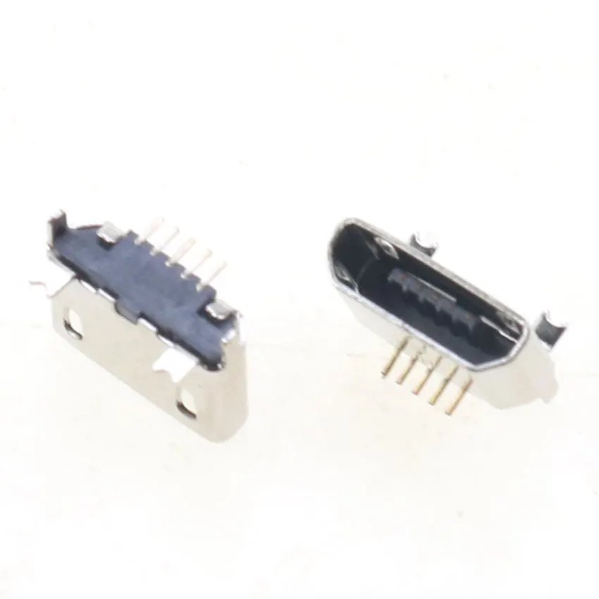 Cltgxdd-Conector Micro USB de 10 a 50 piezas, 5 pines, 5 P, hembra, parche Vertical de 180 grados, puerto de carga SMT, con cubierta antipolvo - imagen 4