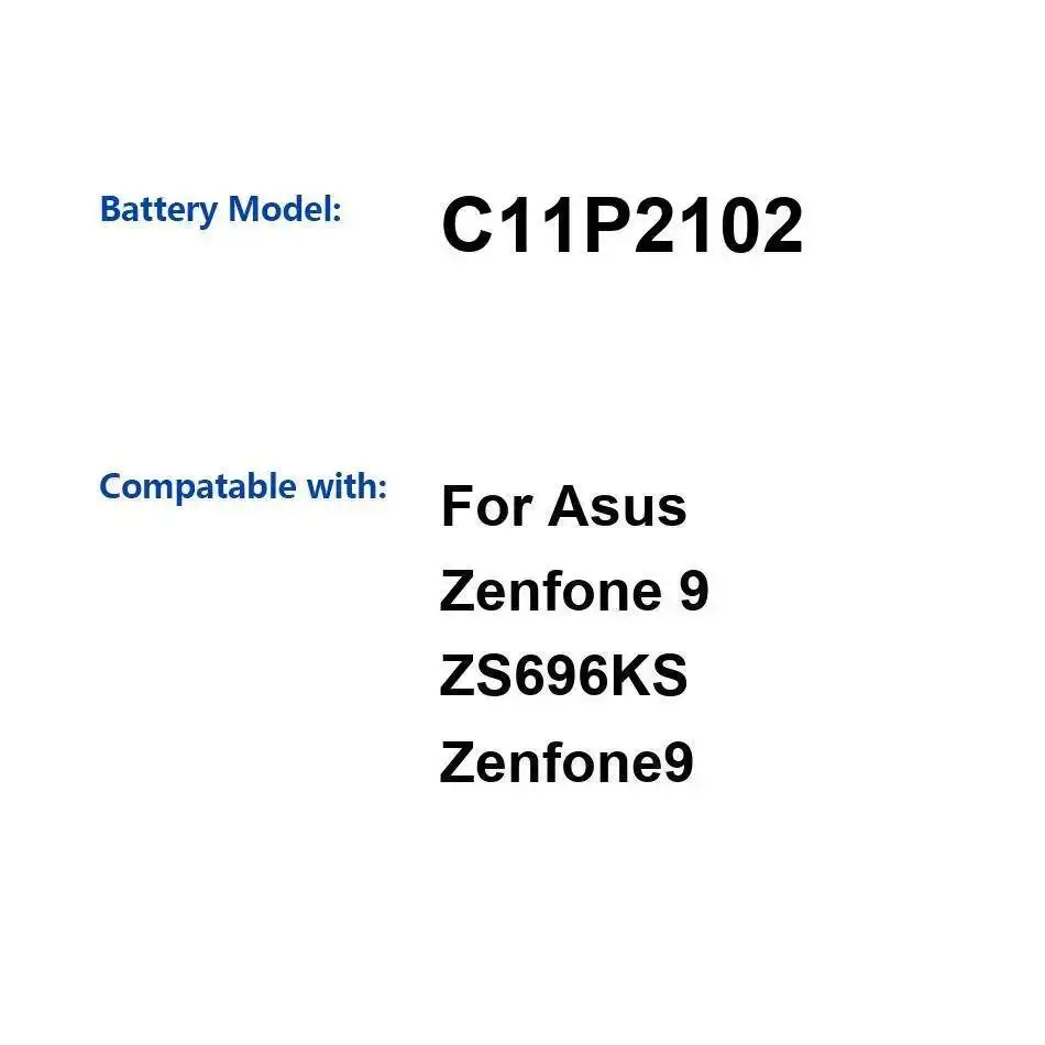 Batería segura para teléfono móvil C11P2102 para Asus Zenfone 9 ZS696KS Zenfone9 4150Mah