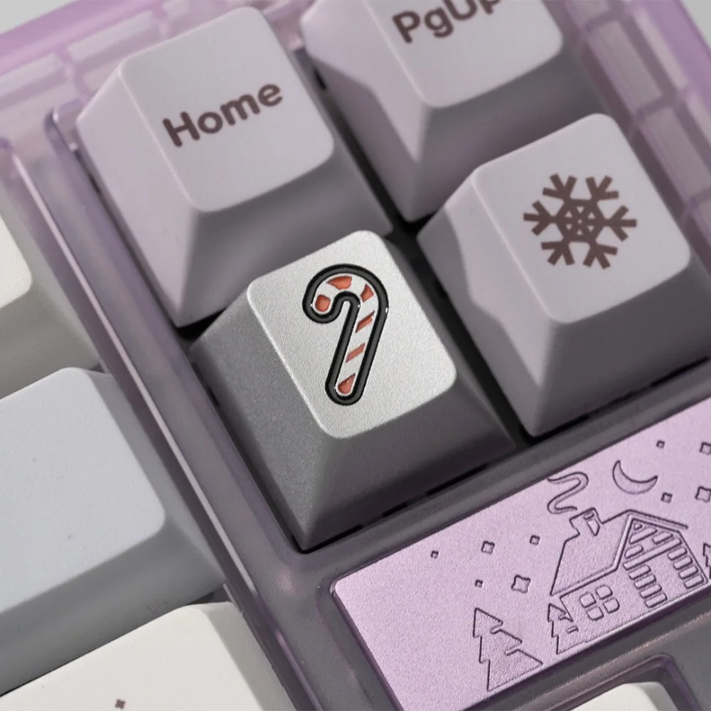 Serie navideña y de Halloween, tapete de mesa grande y extraterrestre, teclas de resina, teclas ergonómicas, teclado mecánico, accesorio de Metal - imagen 2