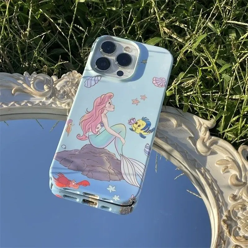 The mermaid princess looked up Phone Case For iPhone 16 15 14 13 12 11 Pro Max 7 8 Plus XR XS Max Lovely Anti Fall Kawaii Cover - imagen 4