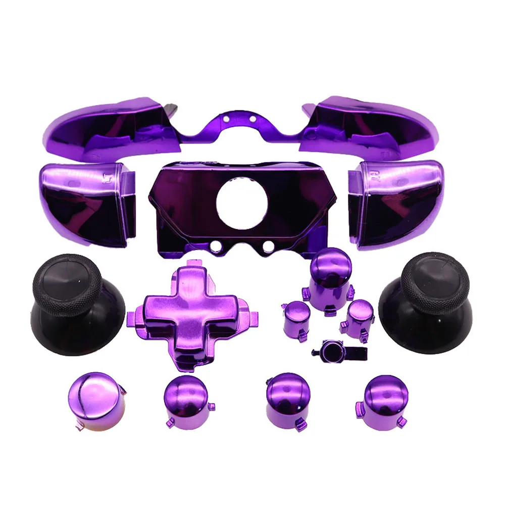Juego de botones cromados de repuesto para Xbox One, empuñaduras de gatillo Dpad ABXY, piezas de palo para mando de Xbox One, 1 Juego - imagen 3