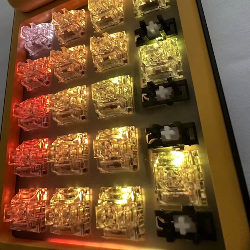 Interruptor lineal transparente de cristal Ice Core V3, conmutador de 3 pines, 45g, RGB, a prueba de polvo, intercambio en caliente para teclado mecánico personalizado, interruptores MX - imagen 4