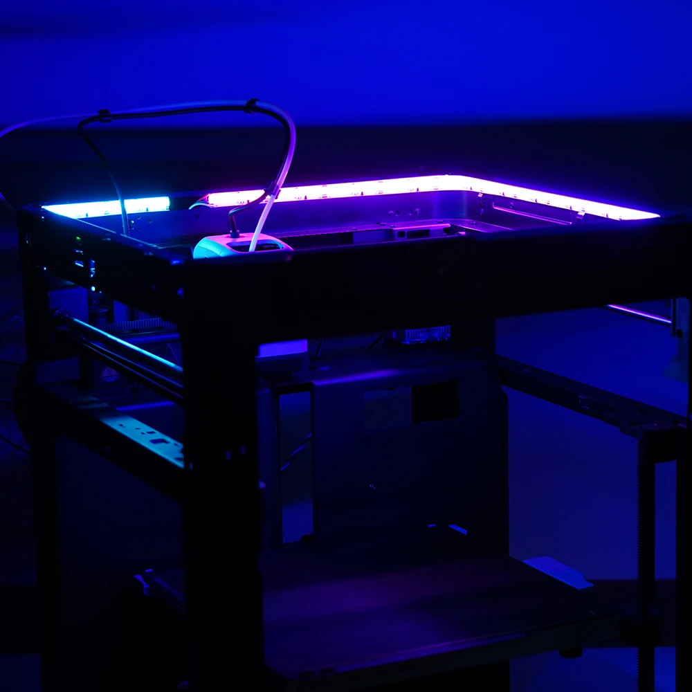 Tira de luces Led arcoíris multifunción, luz de relleno de 24V con Control remoto, compatible con música y modo dinámico, para Bambu Lab P1P/P1S - imagen 5