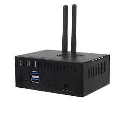 Caja Orange Pi 5 Plus con ventilador, disipador y soporte de antenas
