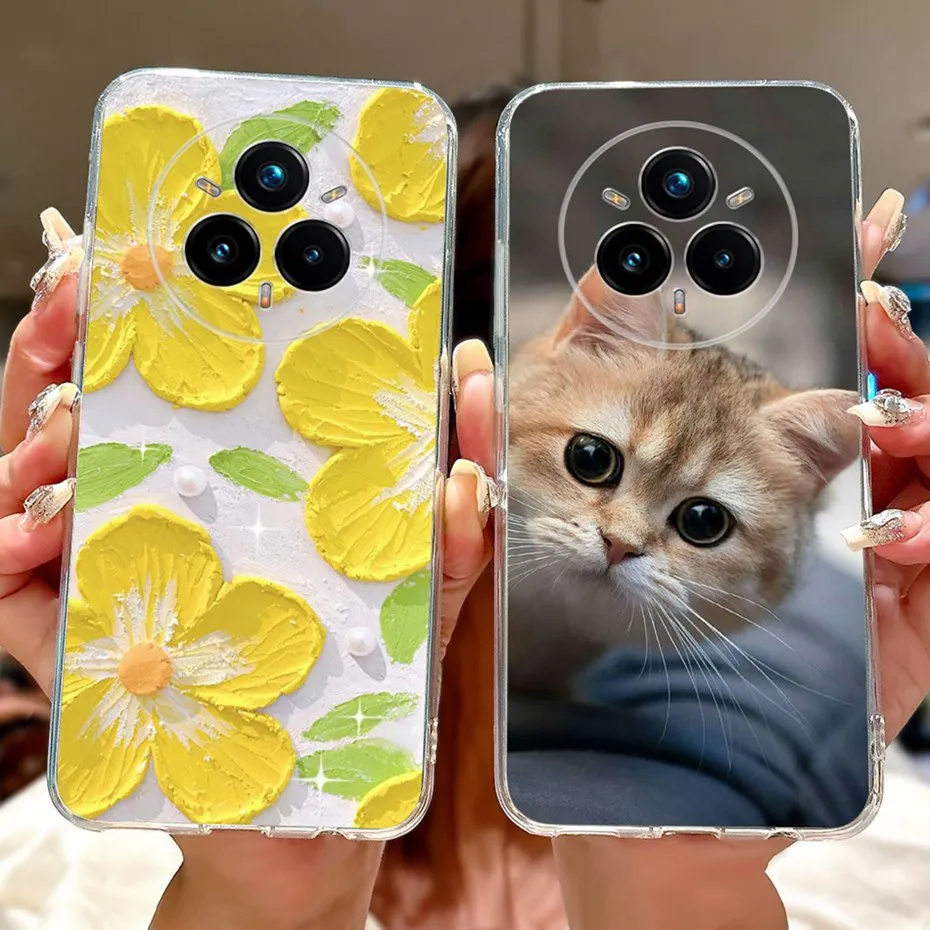 Funda de teléfono con pintura bonita para Realme 14 Pro + 14Pro 5G, funda trasera de silicona suave TPU para Realme 14 Pro Plus 5G, parachoques - imagen 2