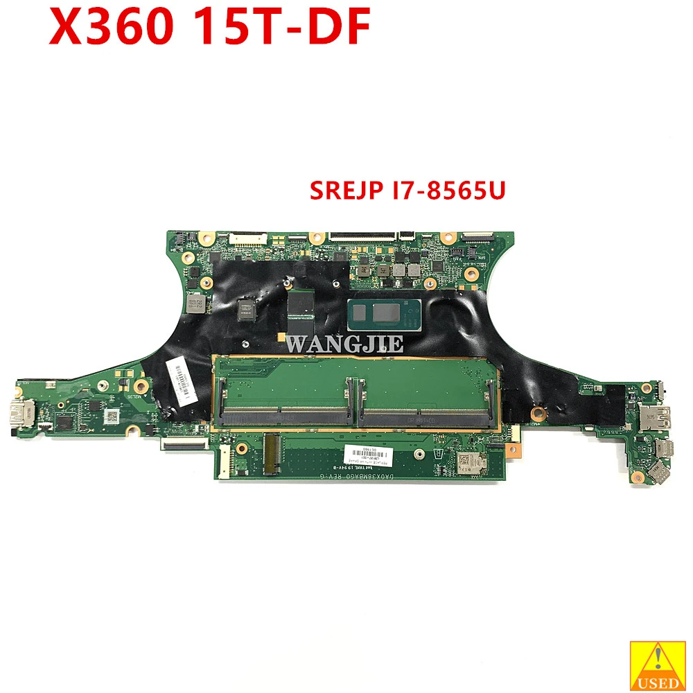 Para HP X360 CONVERTIBLE 15T-DF000 15-DF placa base de computadora portátil L38127-601 L38127-001 DA0X38MBAG0 SREJP i7-8565U + MX150 2GB GPU
