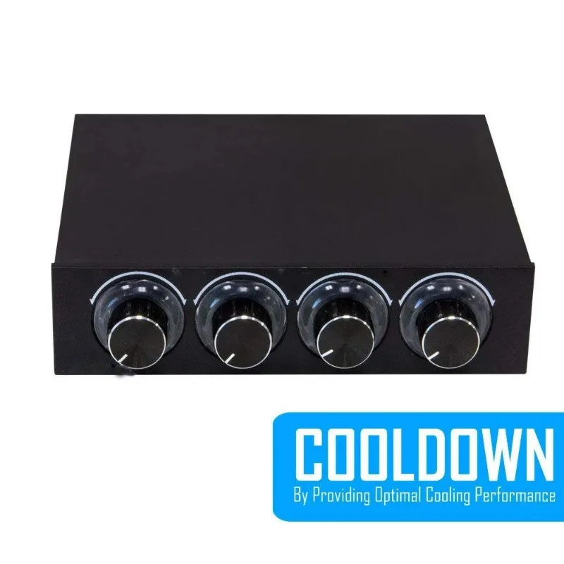 Controlador de velocidad del ventilador de 4 canales con Control Led, hasta 4 juegos de ventilador de computadora Pc, controlador Gdt y disco duro de Cpu, refrigeración Vga - imagen 4