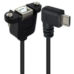 Cable Micro USB Tipo B Panel 90° Hembra-Macho