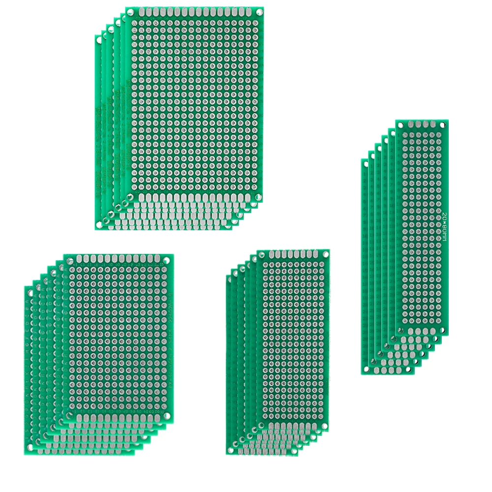 Kit PCB de 24 Uds., placa prototipo, placa de circuito de doble cara 2*8 3*7 4*6 5*7cm, Kits electrónicos de soldadura DIY - imagen 3
